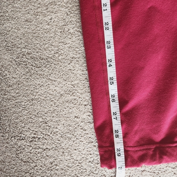 Lululemon Stillness Red Pants Wide Baggy Joggers Sweats Roll Down Waist Size 8 - Picture 12 of 16